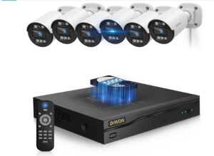 5MP Super HD & 80ft IR Night Vision Wired Security Camera System