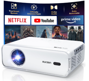 Aurzen EAZZE D1 Smart Projector with WiFi and Bluetooth
