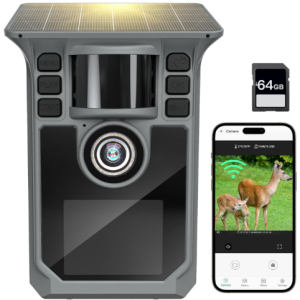 FRKTCAM Trail Camera 4K 64MP WiFi Solar Game Camera (Model HC13)